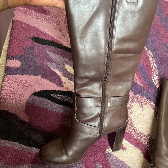 Nine west dark brown thigh heeled boots - Picture 4 of 10